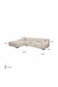 RICHMOND sofa narożna HAZEL beżowa - Richmond Interiors